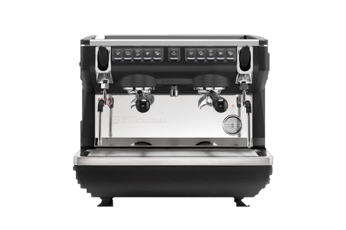 Ekspres Nuova Simonelli Appia Life Compact V, 2 grupy, czarny, z przodu