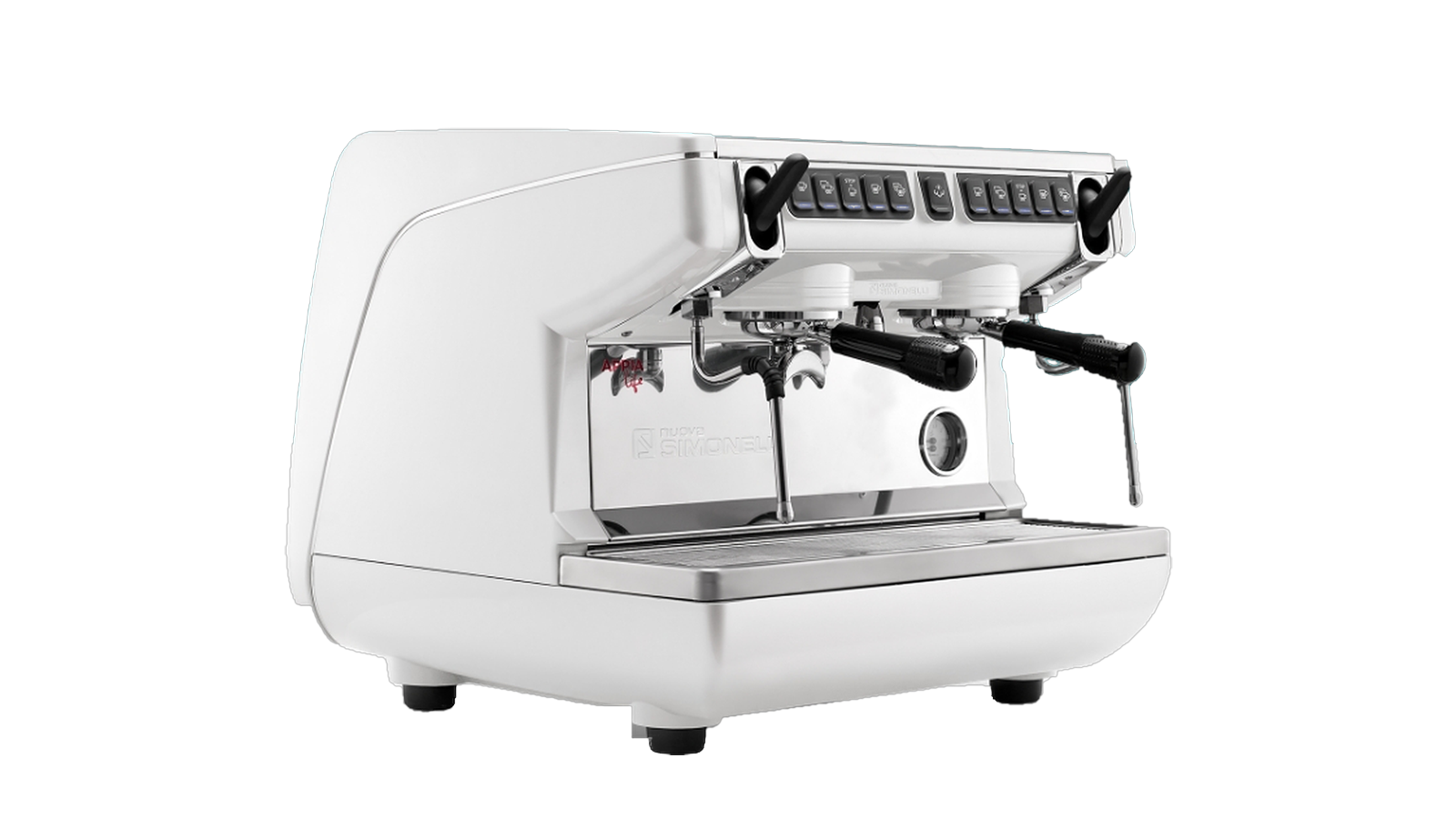 Ekspres Nuova Simonelli Appia Life Compact, 2 grupy, White Pearl, widok 3/4