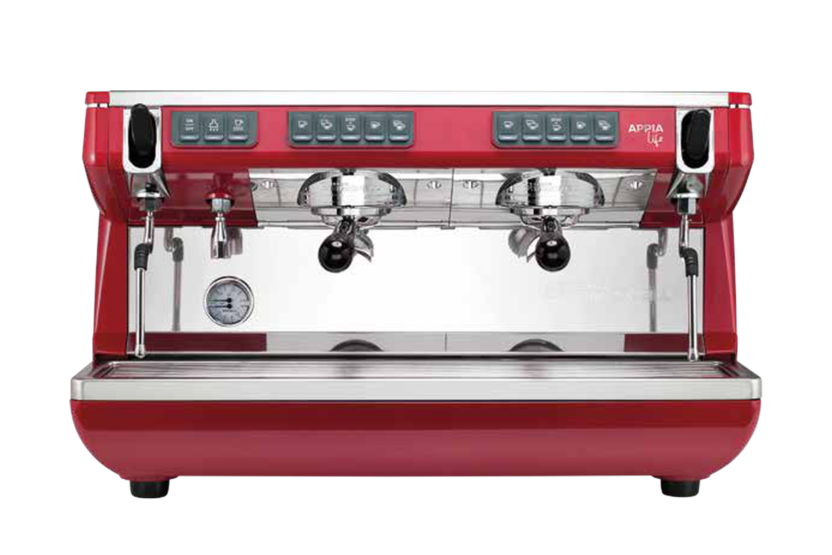 Ekspres Nuova Simonelli Appia Life V, 2 grupy, Heart Red, z przodu