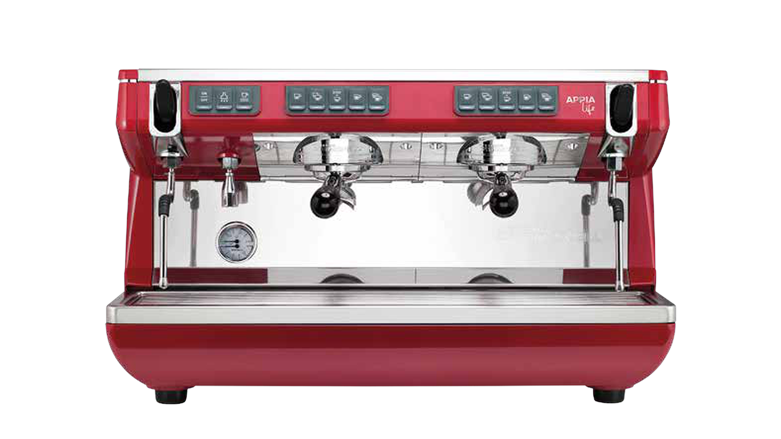 Ekspres Nuova Simonelli Appia Life V, 2 grupy, Heart Red, widok z przodu