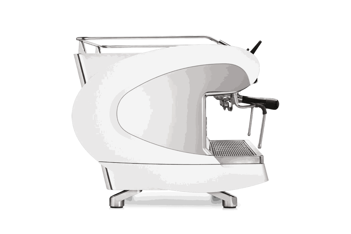 Ekspres Nuova Simonelli Aurelia Wave, biały, bok z linią fali